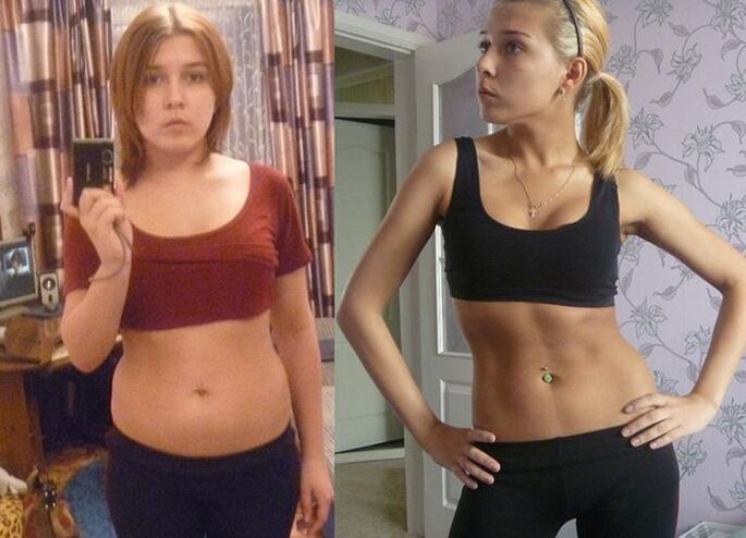 vor und nach einer kohlenhydratfreien Diät